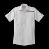 Short Sleeve Striped Industrial Work Shirt Thumbnail